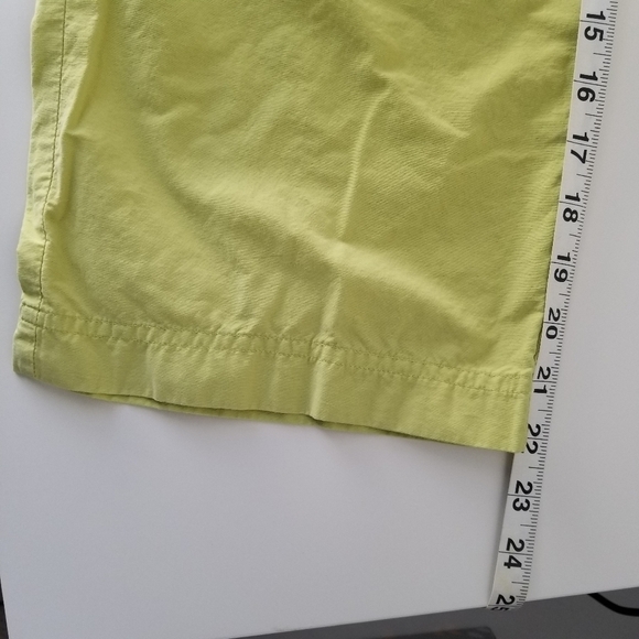 Chico's Cargo Cropped Neon Lime Green Pants Size 1.5 - Picture 4 of 10